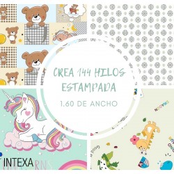 Crea Sábana 144 Hilos Estampada 1.60 mts.