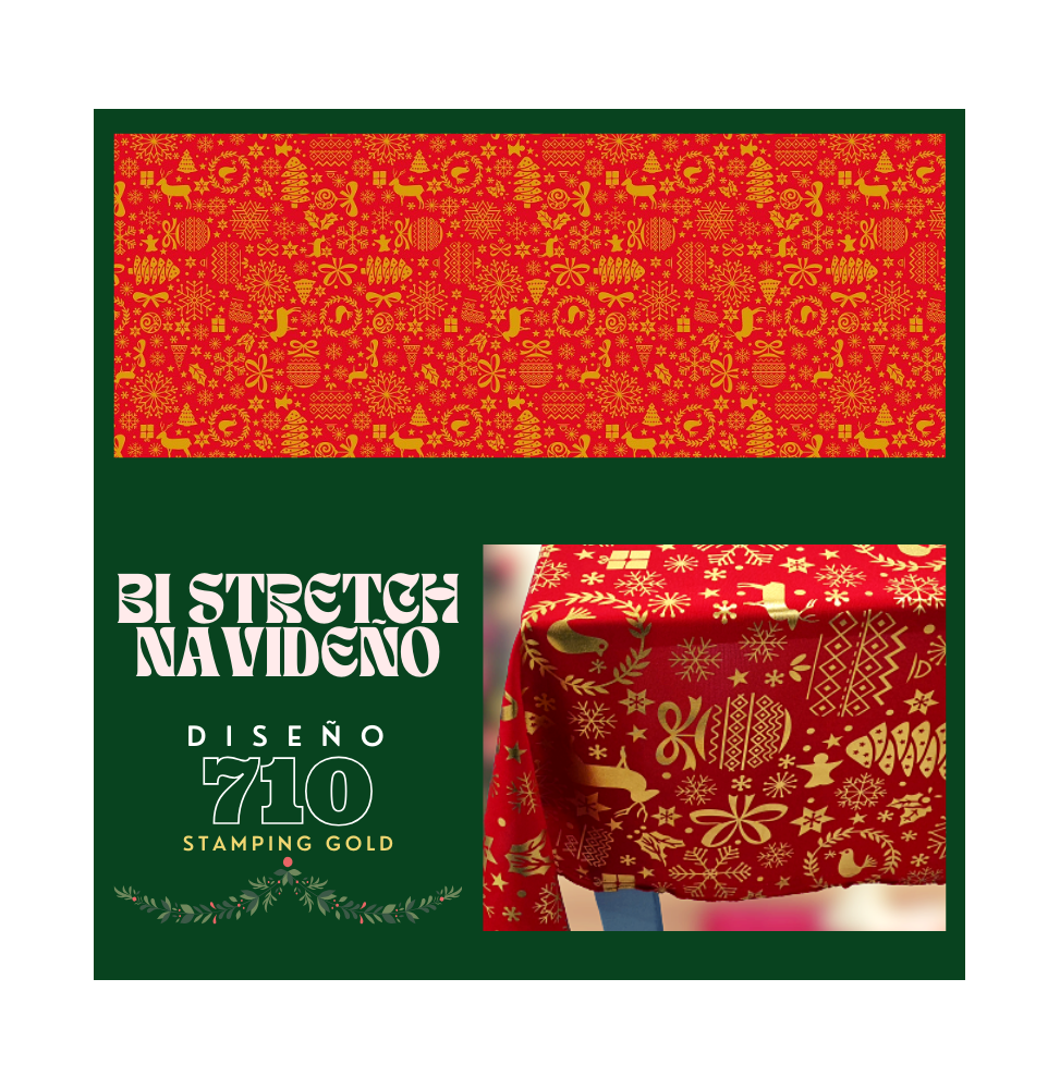 Bi Stretch Navideño Stamping