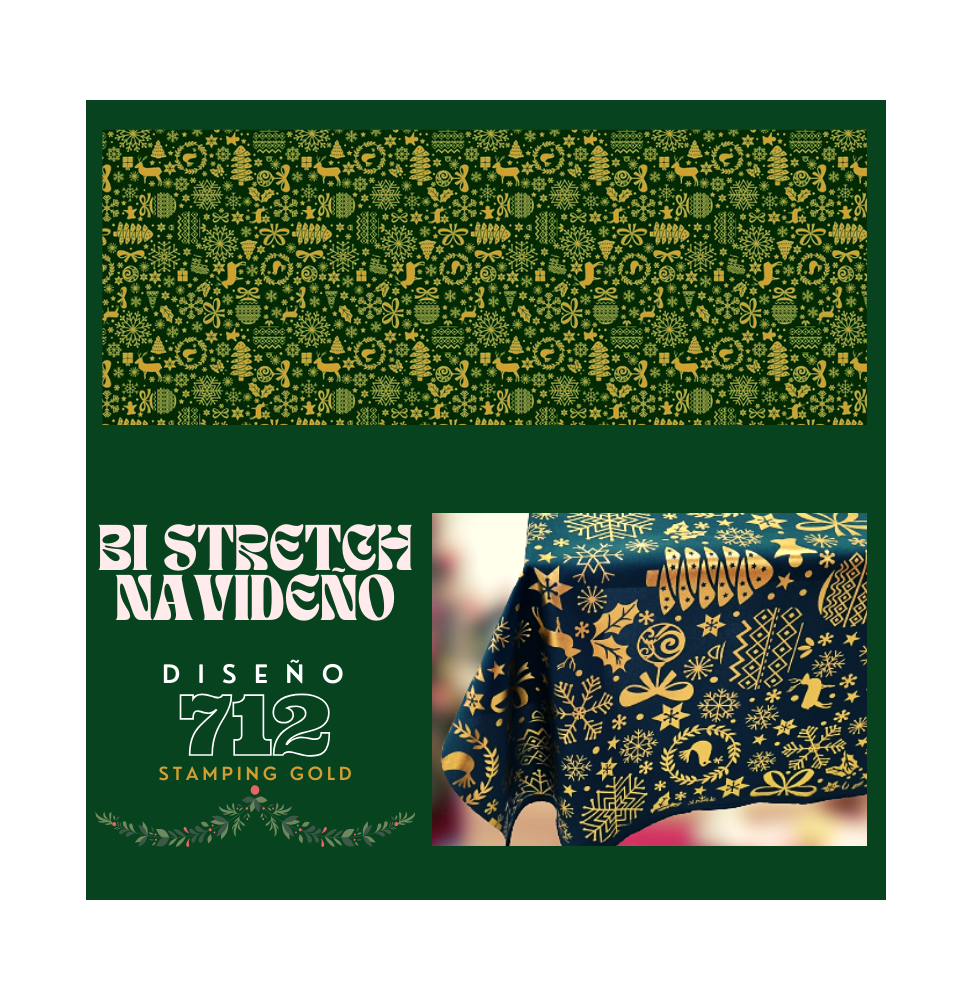 Bi Stretch Navideño Stamping