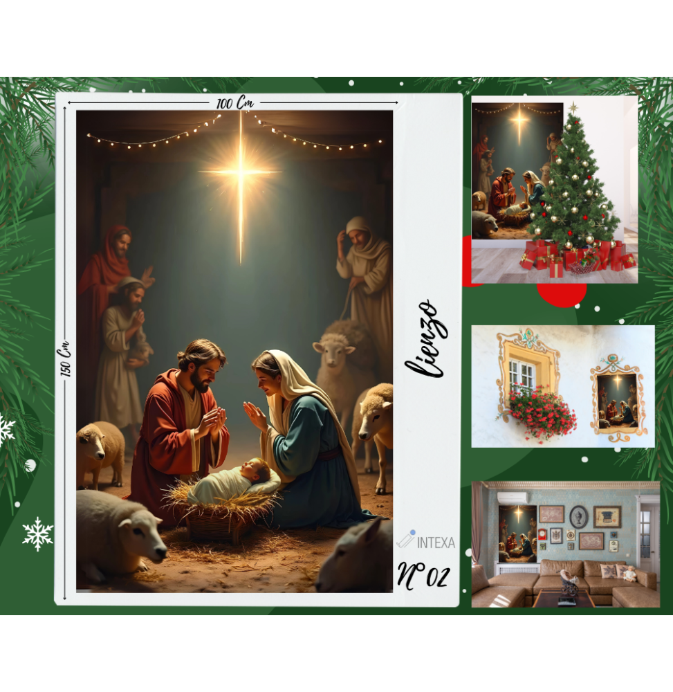 Bi Stretch Navidad Estampado Digital