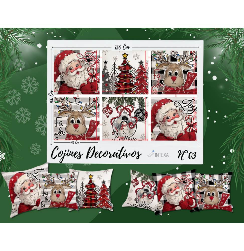 Bi Stretch Navidad Estampado Digital