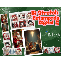 Bi Stretch Navidad Estampado Digital