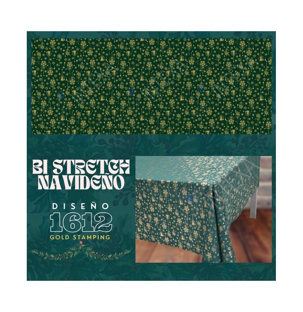 Bi Stretch Navideño Con Brillo 1.60 Mts.