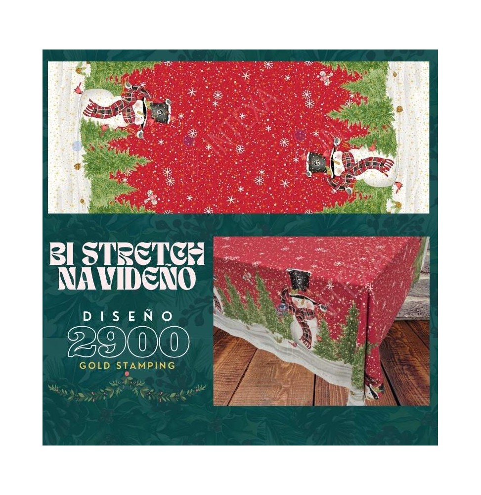 Bi Stretch Navideño Con Brillo 1.60 Mts.