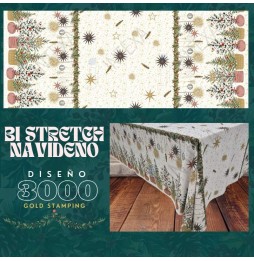Bi Stretch Navideño Con Brillo 1.60 Mts.