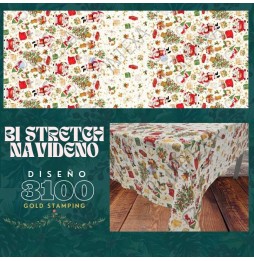 Bi Stretch Navideño Con Brillo 1.60 Mts.