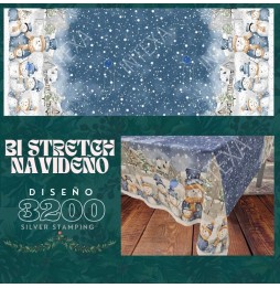 Bi Stretch Navideño Con Brillo 1.60 Mts.