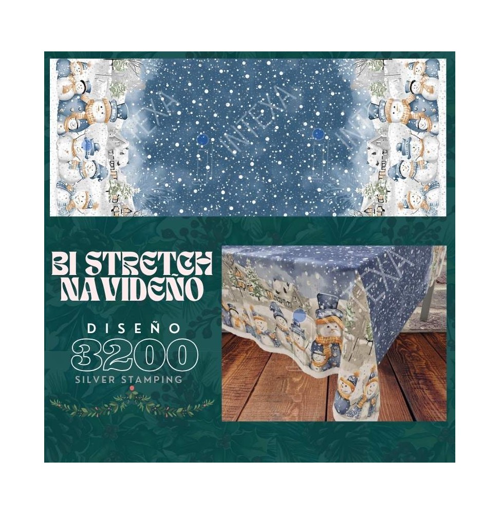 Bi Stretch Navideño Con Brillo 1.60 Mts.